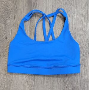 Lululemon Blue Strappy Sports Bra for Intense Workouts